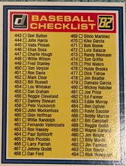 Checklist 443-544 Baseball Cards 1982 Donruss Prices