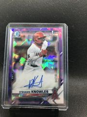 D'Shawn Knowles [Purple Refractor] Baseball Cards 2021 Bowman Sapphire Autographs Prices