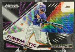 Chase DeLauter [Purple Wave] #PZ-CD Baseball Cards 2022 Panini Prizm Draft Picks Prizmatic Prices
