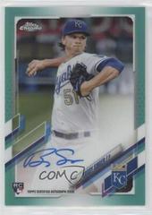 Brady Singer [Aqua Refractor] Baseball Cards 2021 Topps Chrome Rookie Autographs Prices