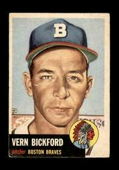 Vern Bickford Baseball Cards 1953 Topps Prices