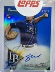 Shane McClanahan [Blue Refractor] #BSRA-SM Baseball Cards 2021 Bowman Sterling Rookie Autographs Prices