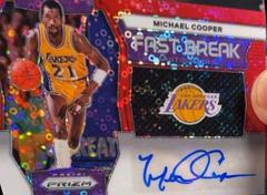 Michael Cooper [Red] #14 Basketball Cards 2023 Panini Prizm Fast Break Autograph Prices