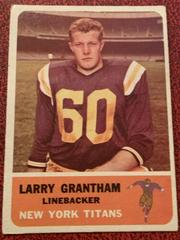 Larry Grantham #64 Football Cards 1962 Fleer Prices