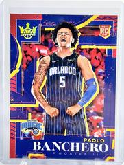 Paolo Banchero #119 Basketball Cards 2022 Panini Court Kings Prices