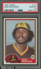 Gene Richards #171 Baseball Cards 1981 Topps Prices