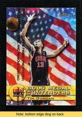 Tim Duncan [Refractor] Basketball Cards 1999 Finest Prices