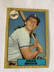 Greg Brock #26 Baseball Cards 1987 Topps Tiffany Prices