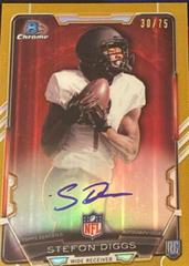 Stefon Diggs [Gold] #RCRA-SD Football Cards 2015 Bowman Chrome Rookie Refractor Autographs Prices