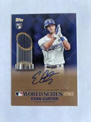 Evan Carter [Gold] Baseball Cards 2024 Topps World Series Champion Autograph Prices