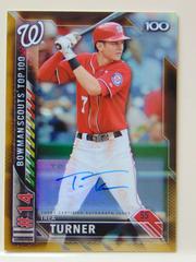 Trea Turner [Autograph] Baseball Cards 2016 Bowman Scouts' Top 100 Prices