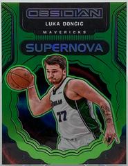 Luka Doncic [Green Flood] #7 Basketball Cards 2021 Panini Obsidian Supernova Prices