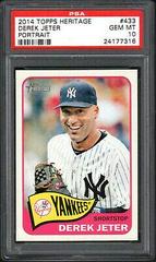 Derek Jeter [Portrait] #433 Baseball Cards 2014 Topps Heritage Prices
