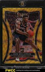 Zion Williamson [Gold Wave] Basketball Cards 2019 Panini Select Prices