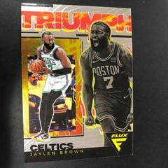 Jaylen Brown #8 Basketball Cards 2022 Panini Flux Triumph Prices