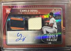Camilo Doval [Spectrum Red] Baseball Cards 2022 Panini Absolute Tools of the Trade 2 Swatch Signatures Prices