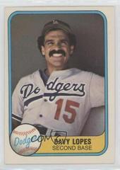 Davy Lopes [Small Finger on Back] #114 Baseball Cards 1981 Fleer Prices