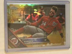 Bryce Harper [Sliding Gold Refractor] Baseball Cards 2016 Topps Chrome Prices