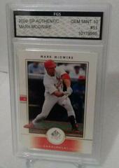 Mark McGwire Baseball Cards 2000 SP Authentic Prices