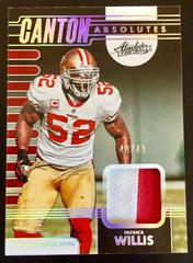 Patrick Willis [Holo Silver] #CA-6 Football Cards 2023 Panini Absolute Canton Prices