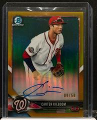 Carter Kieboom [Gold Refractor] Baseball Cards 2018 Bowman Chrome Prospects Autographs Prices