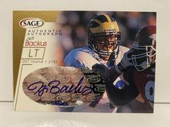 Jeff Backus [Gold] Football Cards 2001 Sage Autographs Prices
