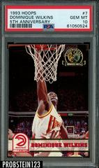 Dominique Wilkins 5th Anniversary Basketball Cards 1993 Hoops Prices