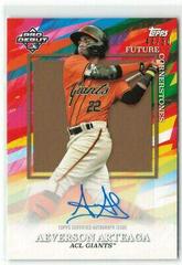 Aeverson Arteaga [Gold] Baseball Cards 2022 Topps Pro Debut Future Cornerstones Autographs Prices