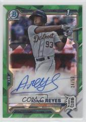 Adinso Reyes [Green Refractor] #BSPA-AR Baseball Cards 2021 Bowman Sapphire Autographs Prices