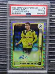 Giovanni Reyna [Wave] Soccer Cards 2022 Topps Merlin Chrome UEFA Club Competitions Autographs Prices