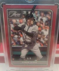 Aaron Judge [Red] #53 Baseball Cards 2022 Panini Three and Two Prices