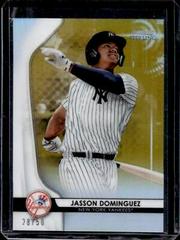 Jasson Dominguez [Gold Refractor] Baseball Cards 2020 Bowman Sterling Prices