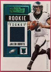 Jalen Hurts Football Cards 2020 Panini Contenders Rookie Ticket Swatches Prices