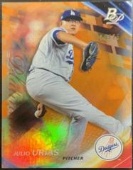Julio Urias [Orange] Baseball Cards 2017 Bowman Platinum Prices