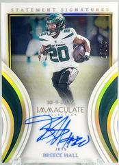 Breece Hall #24 Football Cards 2023 Panini Immaculate Statement Signature Prices