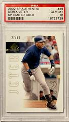 Derek Jeter [SP Limited Gold] #39 Baseball Cards 2002 SP Authentic Prices