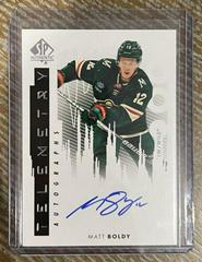 Matt Boldy Hockey Cards 2022 SP Authentic Telemetry Autographs Prices