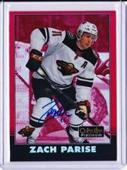 Zach Parise Hockey Cards 2021 O-Pee-Chee Platinum 2020 Update Retro Red Rainbow Autograph Prices