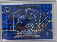 Jordan Addison [Blue] #ND-14 Football Cards 2023 Panini Mosaic NFL Debut Prices