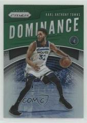 Karl Anthony Towns [Green Prizm] #15 Basketball Cards 2019 Panini Prizm Dominance Prices
