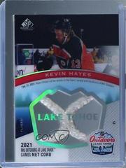 Kevin Hayes Hockey Cards 2021 SP Game Used NHL Lake Tahoe Games Net Cord Relics Prices