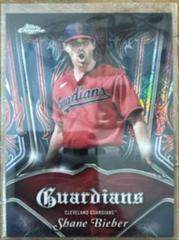 Shane Bieber [Candy Apple Red Speckle] Baseball Cards 2022 Topps Chrome Pinstriped Prices