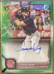 Connor Wong [Green Refractor] Baseball Cards 2022 Bowman Chrome Rookie Autographs Prices