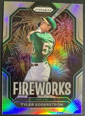 Tyler Soderstrom [Silver] Baseball Cards 2023 Panini Prizm Fireworks Prices