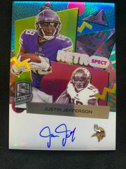 Justin Jefferson [Psychedelic] #2 Football Cards 2023 Panini Spectra RetroSpect Autograph Prices