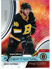 David Pastrnak Hockey Cards 2021 Upper Deck Synergy Exceptional Phenoms Prices