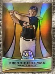 Freddie Freeman [Gold Refractor Thick Stock] Baseball Cards 2010 Bowman Platinum Prospects Prices