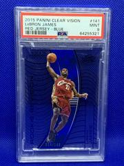 LeBron James [Red Jersey Blue] #141 Basketball Cards 2015 Panini Clear Vision Prices