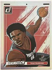 Scoot Henderson #5 Basketball Cards 2023 Panini Donruss Animation Prices