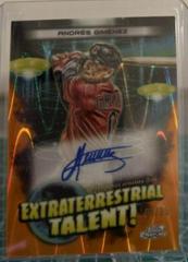 Andres Gimenez [Orange Galactic] #ETA-AG Baseball Cards 2023 Topps Cosmic Chrome Extraterrestrial Talent Autographs Prices